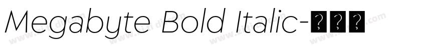 Megabyte Bold Italic字体转换